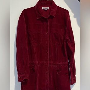 Maroon Corduroy Dress